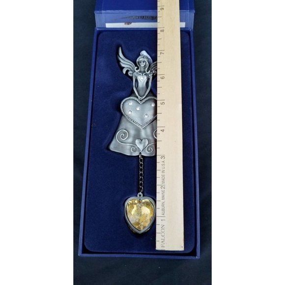 Dream Angel Suncatcher Hanging Ornament Yellow Stone Elegant Silver Ornament - Picture 5 of 13